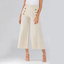 ^^Best Offers 2019 New Fashion Button Slim Casual Pants Women Summer Solid Color Loose Wide Leg Loose Elastic High Waist Pants ^^Best Offers 2019 New Fashion Button Slim Casual Pants Women Summer Solid Color Loose Wide Leg Loose Elastic High Waist Pants
