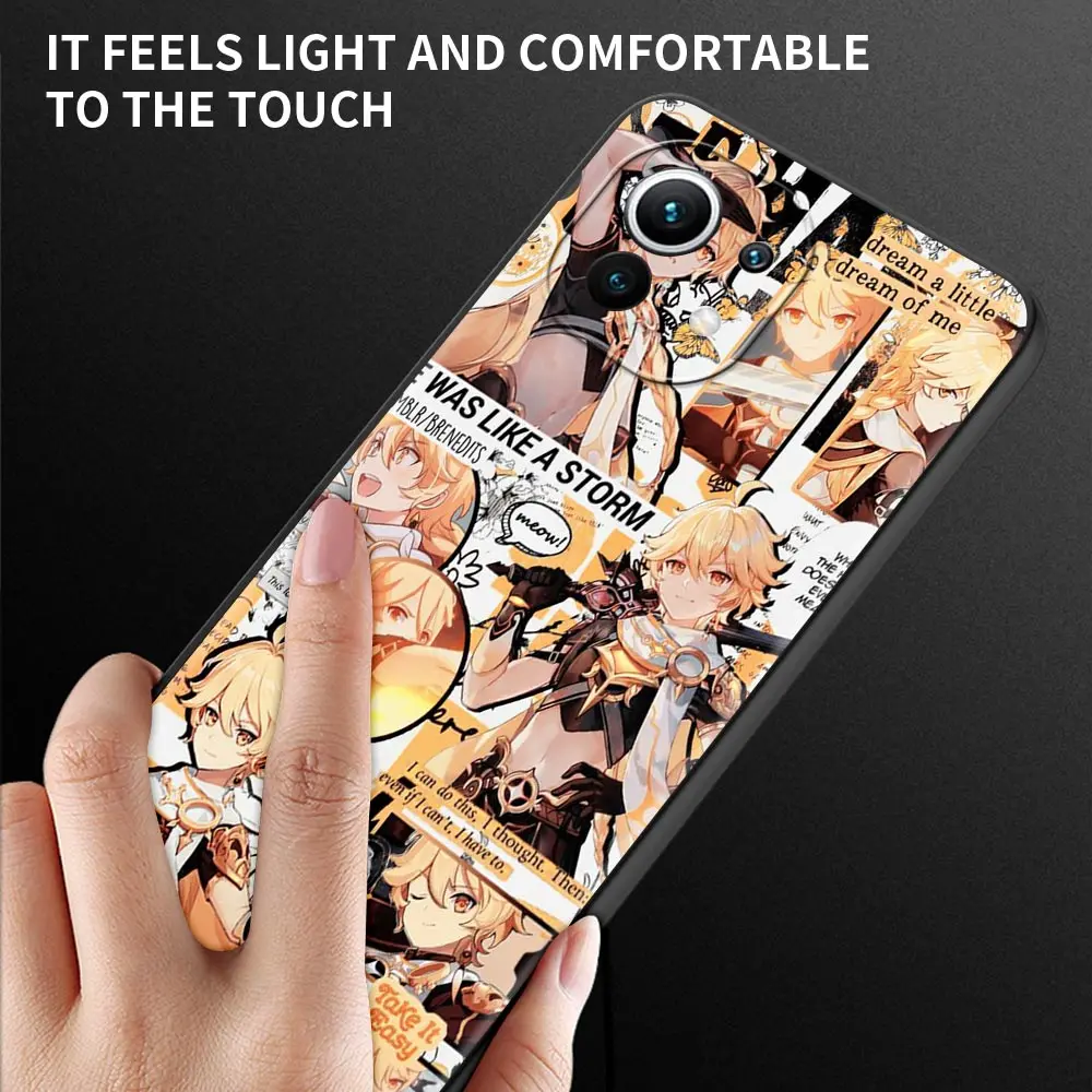 Case For Poco X3 NFC M3 Pro M3 F3 F1 Capa for Mi Note 10 Pro Lite Caso For Xiaomi CC9 Pro A3 A2 Lite Genshin Impact Anime