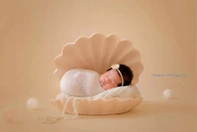 

Coconut Newborn Photography Props Featured color shell props children babyone hundred days ornaments studio shooting baby posing