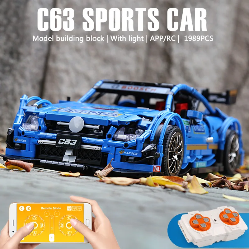 13073 Technic RC гоночный автомобиль AMG C63 DTM совместим с MOC 6687 6688 строительные блоки
