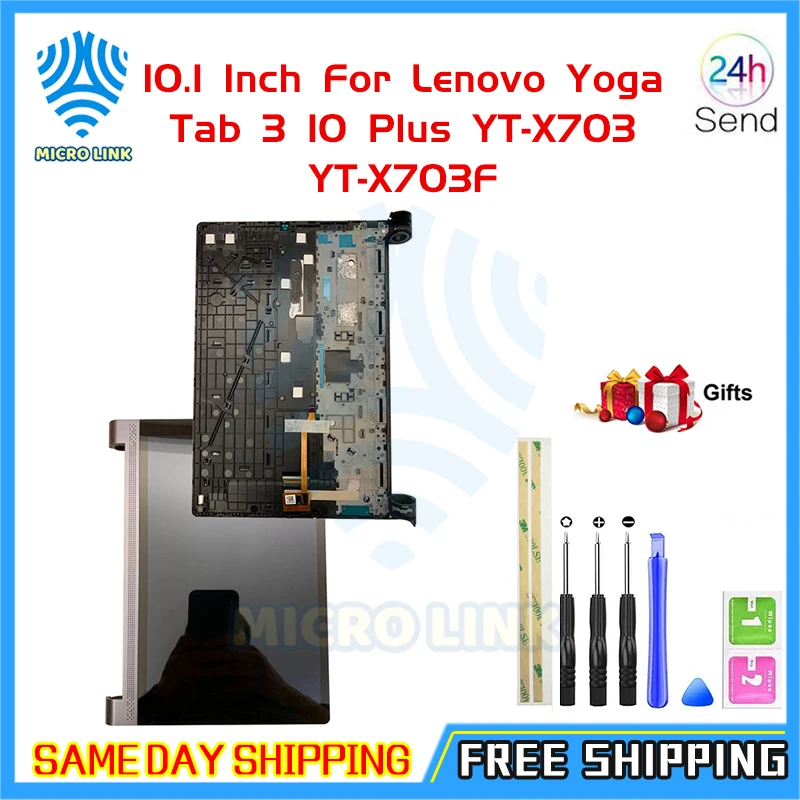 Original New 10.1 Inch For Lenovo Yoga Tab 3 10 Plus YT-X703 YT-X703F YT-X703L LCD Display +Touch Screen Digitizer Assembly | Компьютеры и