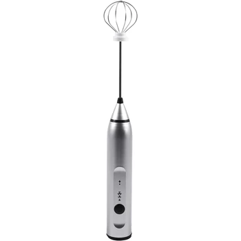 

Rechargeable Electric Milk Frother With 2 Whisks, Handheld Foam Maker For Coffee, Latte, Cappuccino, Hot Chocolate, Durable Drin