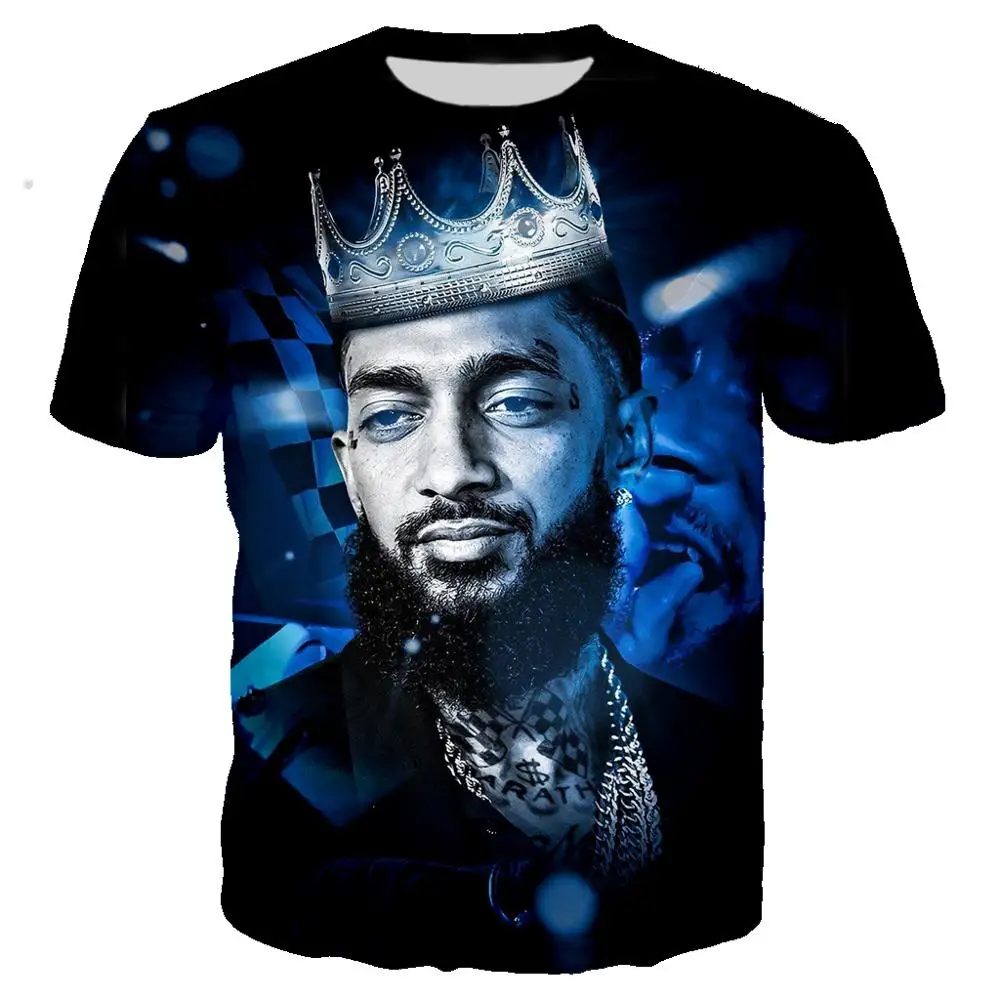 3D принт Новая певица Nipsey Hussle футболка рок футболка для мужчин и женщин Повседневная Уличная одежда в стиле хип-хоп harajuku Топы Camiseta hombre