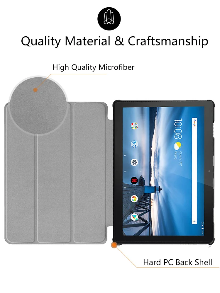 Чехол для ходунков для lenovo Tab M10 TB-X605F TB-X605L чехол-подставка для M10 10,1 дюймов планшетный ПК+ подарок