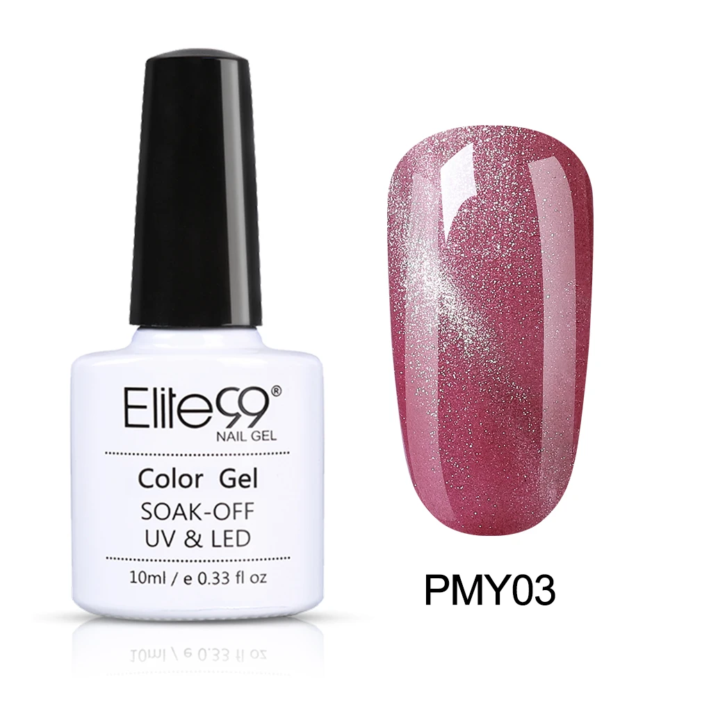 PMY03 Elite99 10 мл Ледниковый серый Гель-лак для ногтей 3D эффект кошачьих глаз УФ-гель для ногтей замачиваемый маникюрный лак Магнитный Гель-лак - Цвет: PMY03