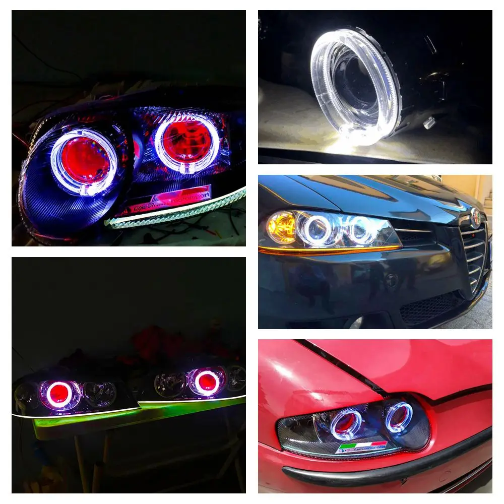 2 5 дюймов мини линзы проектора Bi Xenon DRL Ангельские глазки кожухи маска 35 Вт ксенона
