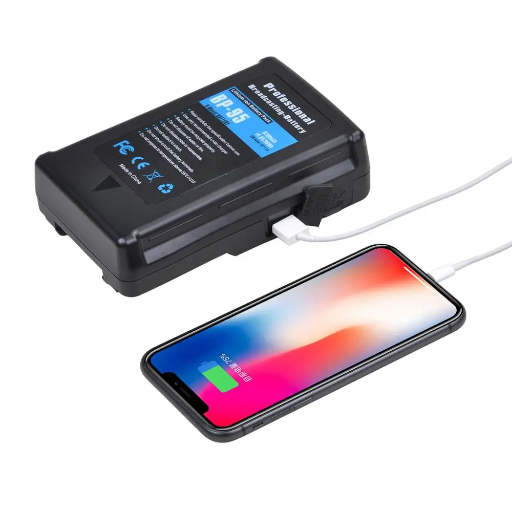 Trava de Bateria Li-íon com Montamento em v Câmera de Vídeo Led para Câmera Lâmpada Sony Bateria bp Fotografia Filmadora 154wh 14.8v - Image 6