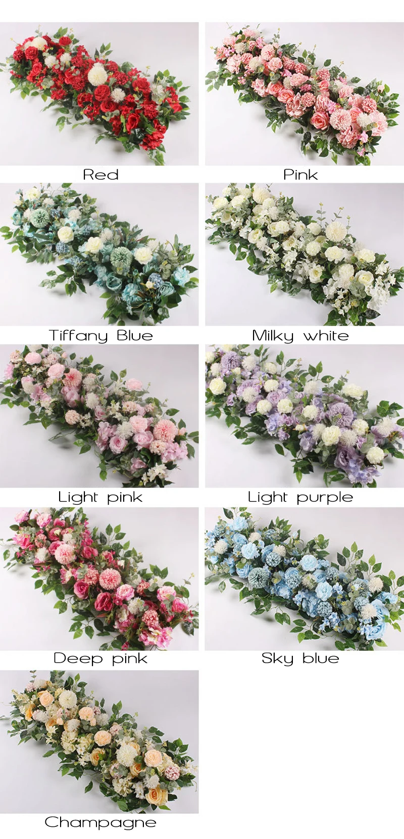 50/100 см personalizado boda flor de Lis pared arreglo suministros peonia de seda искусственный hilera de flores decoracion