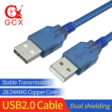 GCX USB-USB кабель Тип A папа-папа удлинитель для передачи данных провод для радиатора жесткий диск компьютер PC USB 2,0 кабель удлинитель