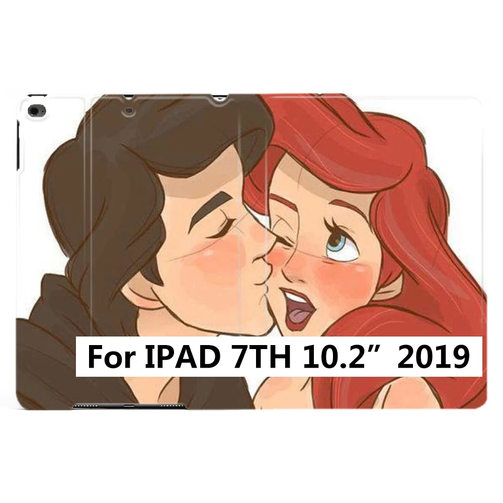iPad 7th 10.2 2019 Умный чехол для планшета с изображением принца Русалочки и принцессы для iPad Air 2 3 5 6th 9," 7th 10,2" 10," PRO Mini 4 5 - Цвет: iPad 7th 10.2 2019