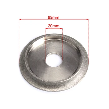 

85mm Electroplated Diamond Grinding Wheel 2 Layer 45 degree Profiled Sharpener Grinder for Metal Polishing