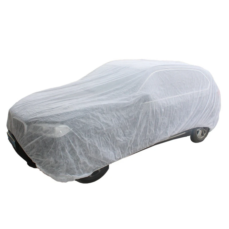 uxcell/® Universal Clear Plastic Temporary Disposable Car Cover Rain Dust Protection M