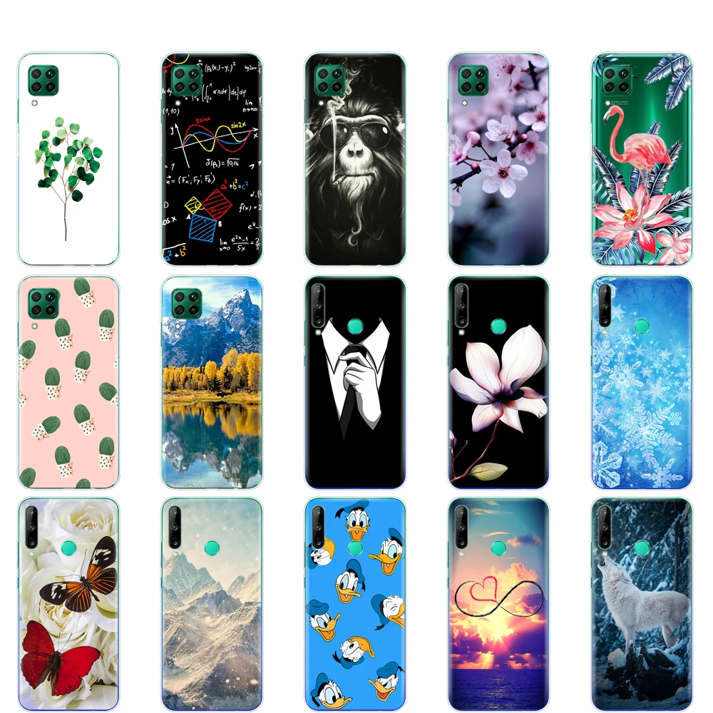 Silicon Case For Huawei P40 Lite Transparent Soft TPU Back Phone Cover E P40Lite Protective Coque Bumper |