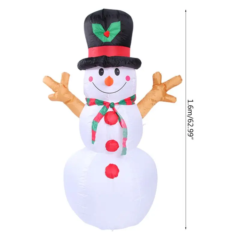1.6M Inflatable Film Christmas Snowman Props Christmas Home Garden Party Decor
