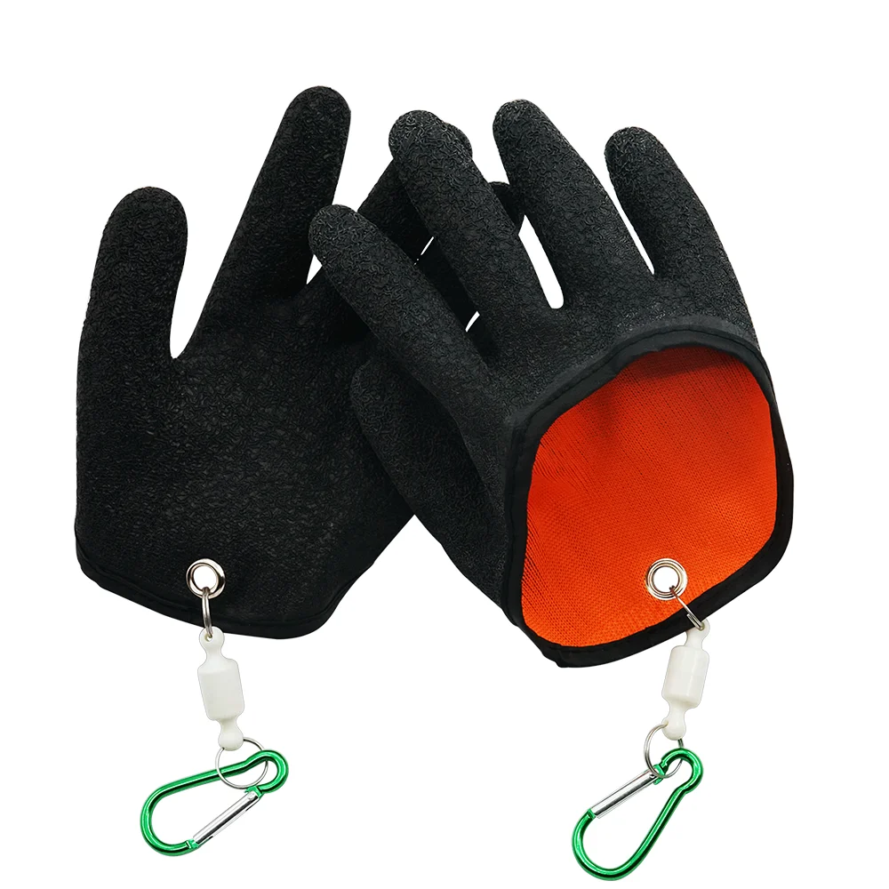 Fishing Catching Gloves Antiskid Protect Hand from Puncture Scrapes Waterproof Fisherman Professional Catch Fish and with Magnet
