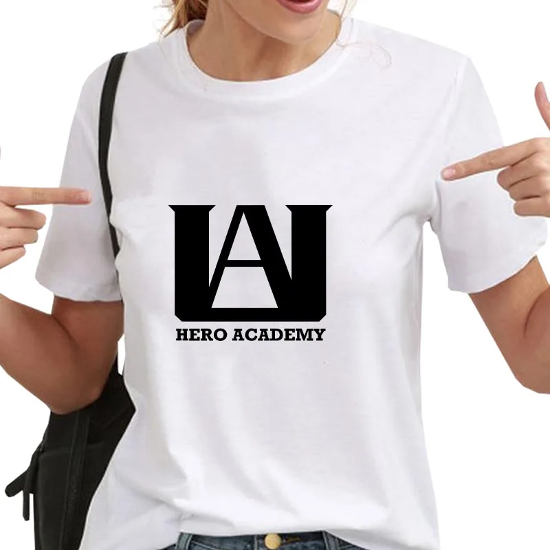 Футболка с рисунком из японского аниме «My Hero Academy», футболка с принтом из мультфильма «My Hero Academy» и коротким рукавом для мужчин и женщин