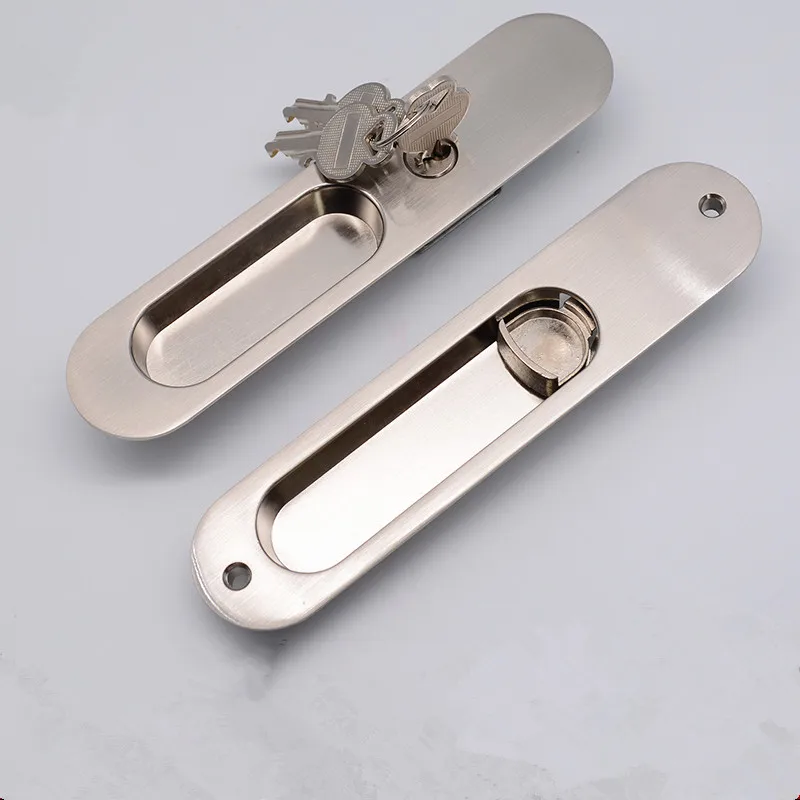 Ручка для раздвижной двери алюминиевый стеклянный замок с защитой от кражи