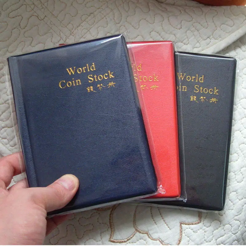 

120Pieces Coins Storage Book Commemorative Coin Collection Album Holders Collection Volume Folder Hold Multi-Color Empty Coin