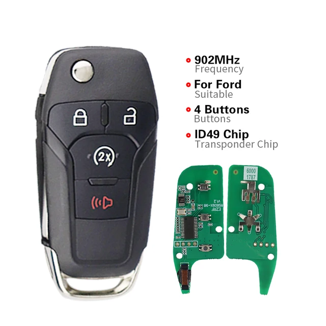 YIQIXIN สมาร์ทคีย์ระยะไกล Fob สำหรับฟอร์ด S-MAX GALAXY MONDEO Focus Fusion Mk2 Mk7 Explorer Ranger 2/3/4ปุ่ม315/433/902 6