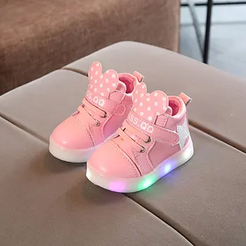 

Korean Style Fashion Luminous Sneakers Casual Children Shoes Anti-skid LED Light Up Shoes Universal for Girls Boys