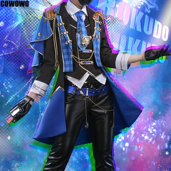 

Anime! HITMAN REBORN! Rokudo Mukuro Private Teacher Idol Singer Stage Handsome Uniform Cosplay Costume For Men Free Shipping