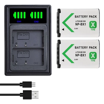 

5pcs NP-BX1 np bx1 Camera Battery + LCD Charger for Sony DSC-RX100 DSC-WX500 IV HX300 WX300 HDR-AS15 X3000R MV1 AS30V HDR-AS300