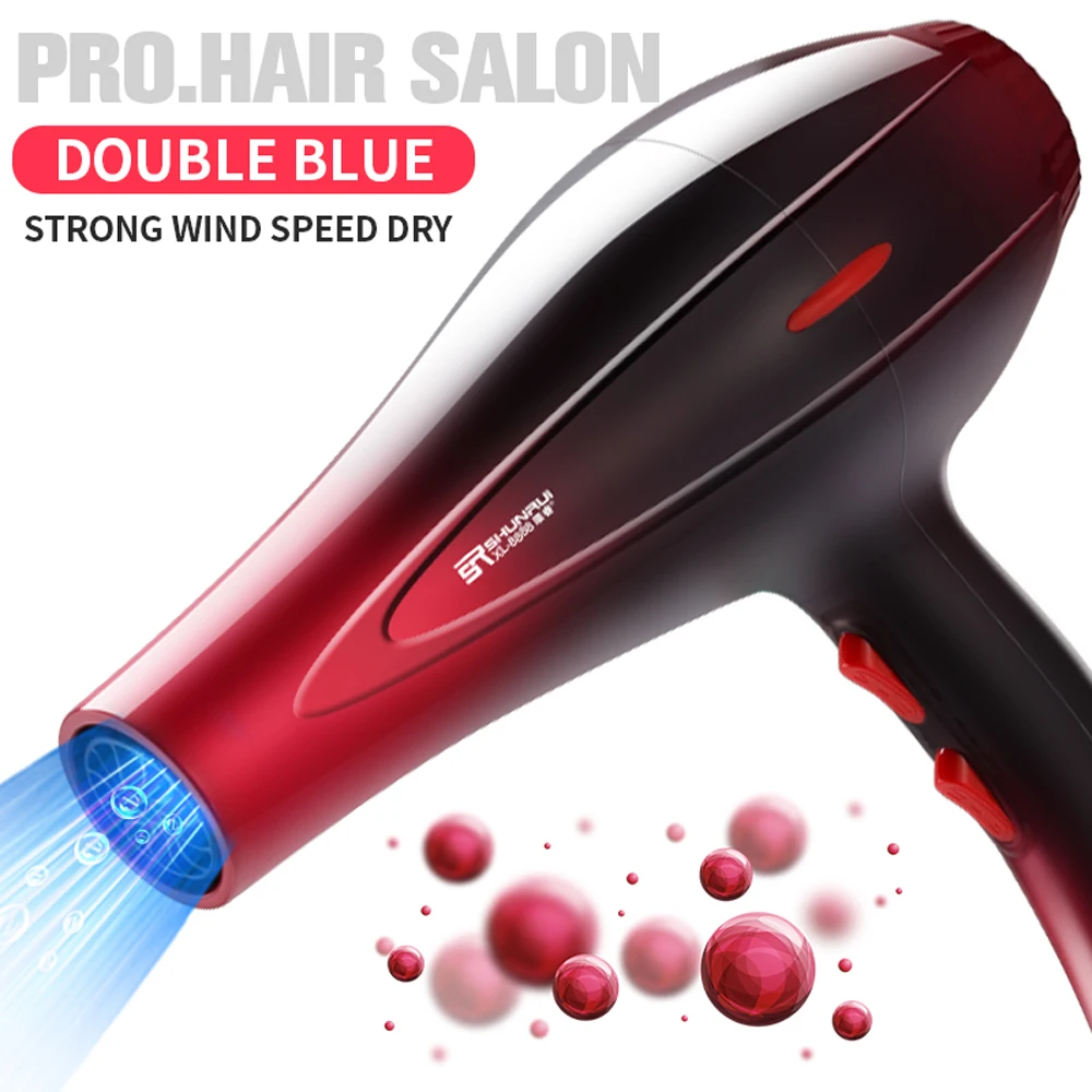 

210-240V Professional Hair Dryer Strong Power Barber Salon Styling Tools Hot Cold Air Blow Dryer 5 Speed Adjustment Hair Dryer