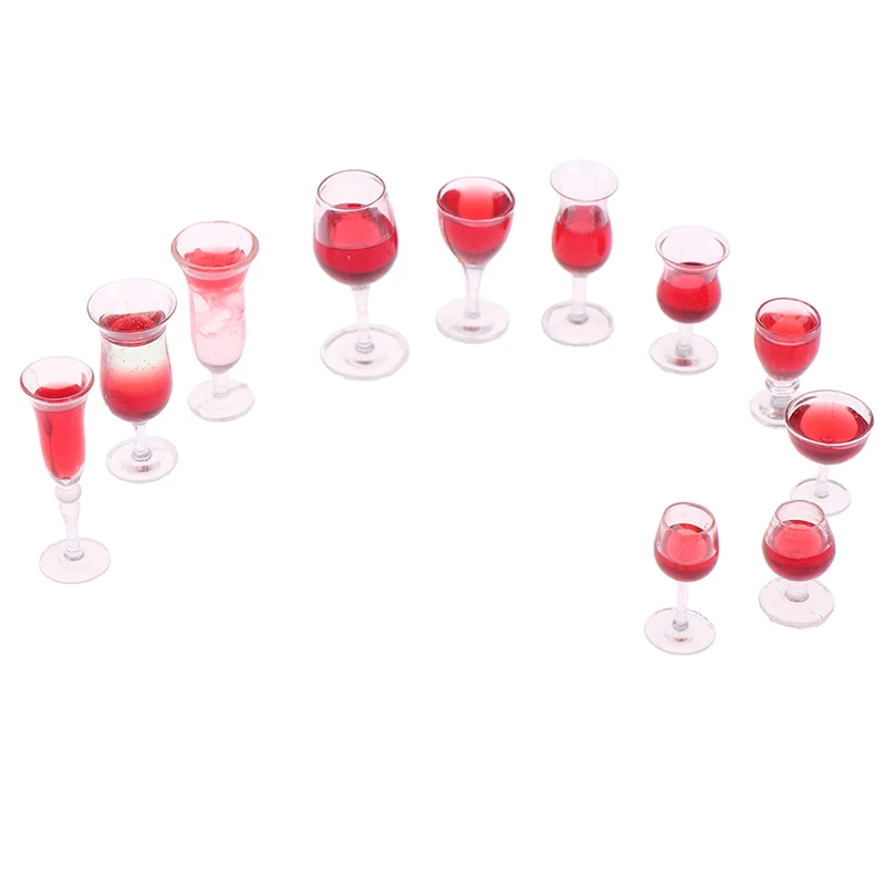 2x 1//12 Dollhouse Miniature Accessories Mini Red Wine Cup Simulation Furniture I