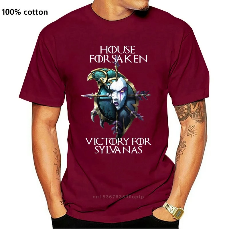 Футболка World_Of_Warcraftes_House Forsaken Victory для Сильвы размер больше размера S-5XL хлопок