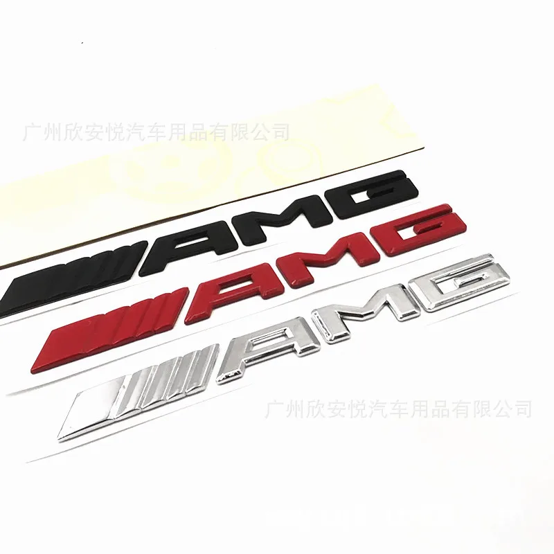 Подходит для Benz 17-18-AMG Автомобильный логотип Plane-AMG задний логотип черный красный серебристый автомобильные наклейки