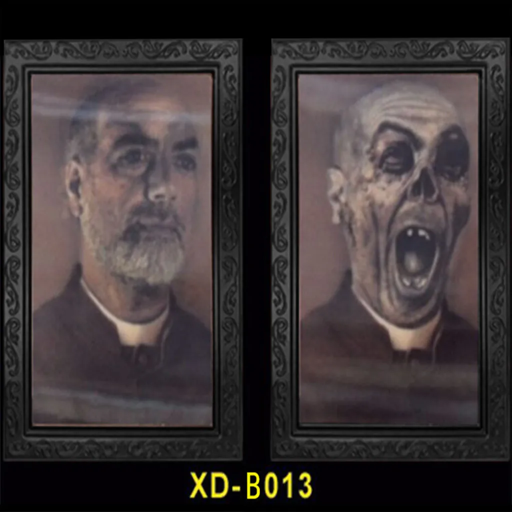 Фоторамка ужасов линзовая 3D меняющая лицо страшные портреты привидениями жуткий