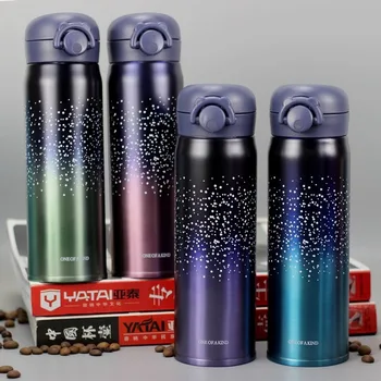

New Design Double Wall Stainless Steel Vacuum Flasks 450ml Thermos Cup Coffee Tea Milk Travel Mug Thermo Bottle Gifts Thermocup