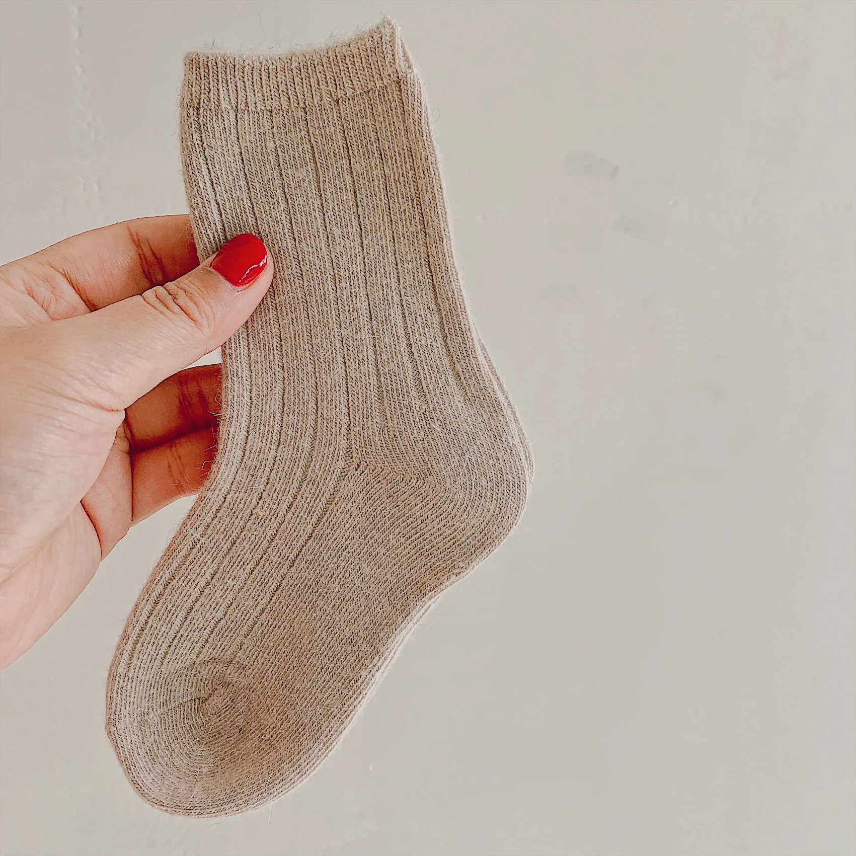 Baby Socks New Autumn Winter Wool Thick Warm Retro Wool Comfortable Baby Boy Girl Socks Children Solid Color Winter Socks