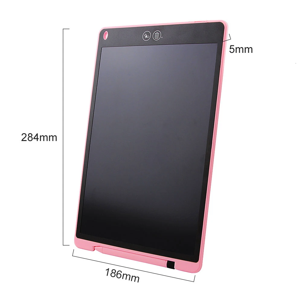 Детский планшет для рисования, игрушки, подарки, 8,5 ''11'' 12 ''lcd Цифровая графическая доска, электронный блокнот для рукописного ввода+ ручка для детей - Цвет: Pink 12