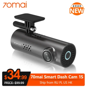 

70mai Dash Cam 1S APP English Voice Control Car DVR Camera Wifi 1080P HD Night Vision G-sensor 70 Mai 1S Dashcam Video Recorder