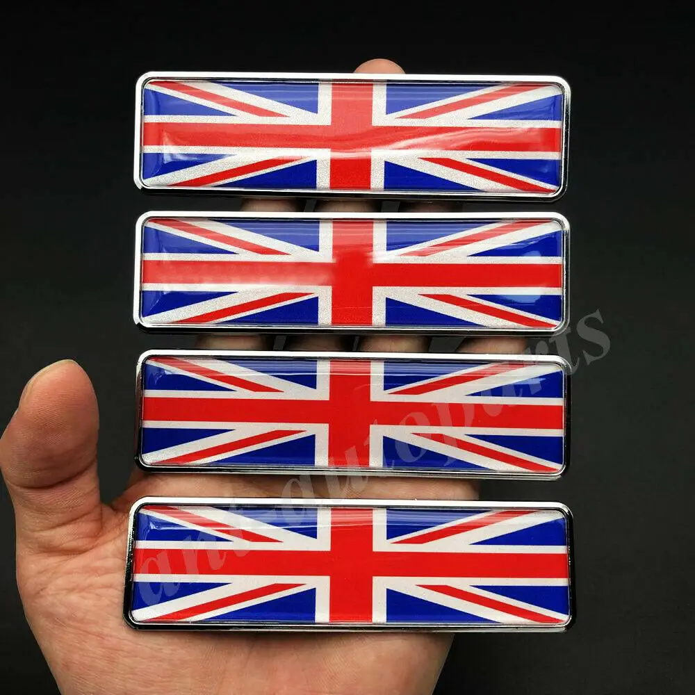 

4x Metal Union Jack UK Flag Car Emblem Badge Motorcycle Sticker Decals Fairing