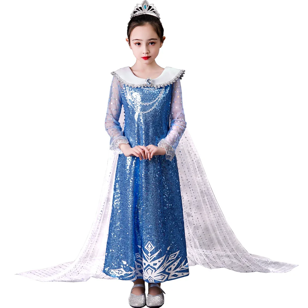 Weihnachten Kleid Frozen 2 Elsa Prinzessin Kinder Mädchen Partykleid Karneval 