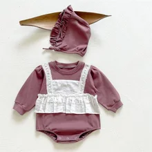 Autumn Baby Girls Cotton Bodysuits Kids Children Lovely Rompers Infants Newborn Clothes