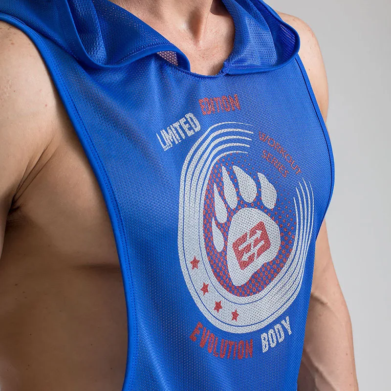 Muscle Dr. Brother стиль лето сетка с капюшоном дышащий повседневный спортивный жилет для фитнеса