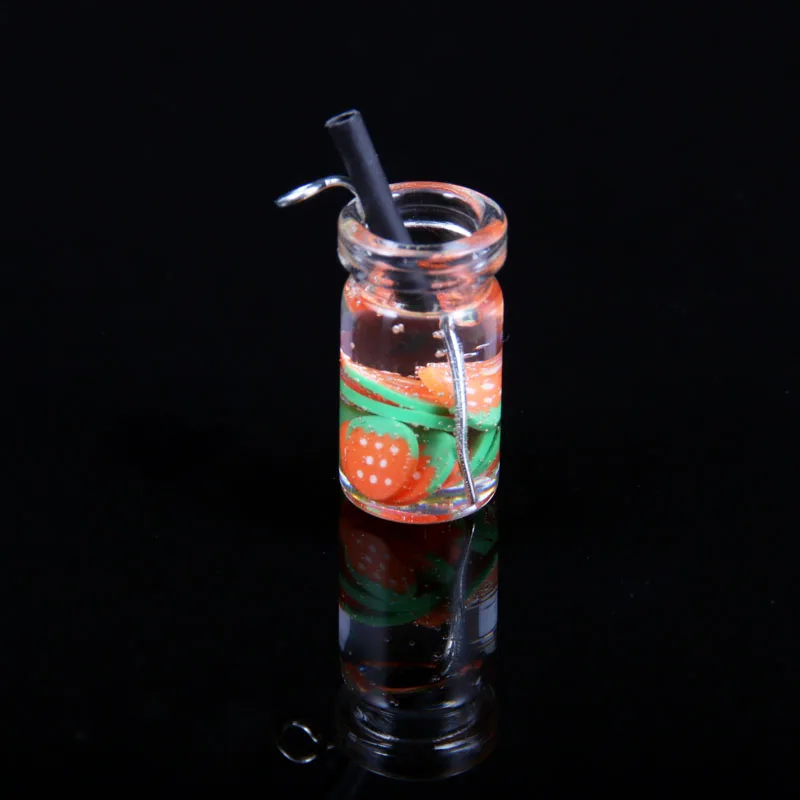 Подвески 3D прозрачное стекло сладкие конфеты бутылка для питья смолы подвески серьги для самостоятельного изготовления ювелирных изделий ожерелье аксессуары - Окраска металла: 1