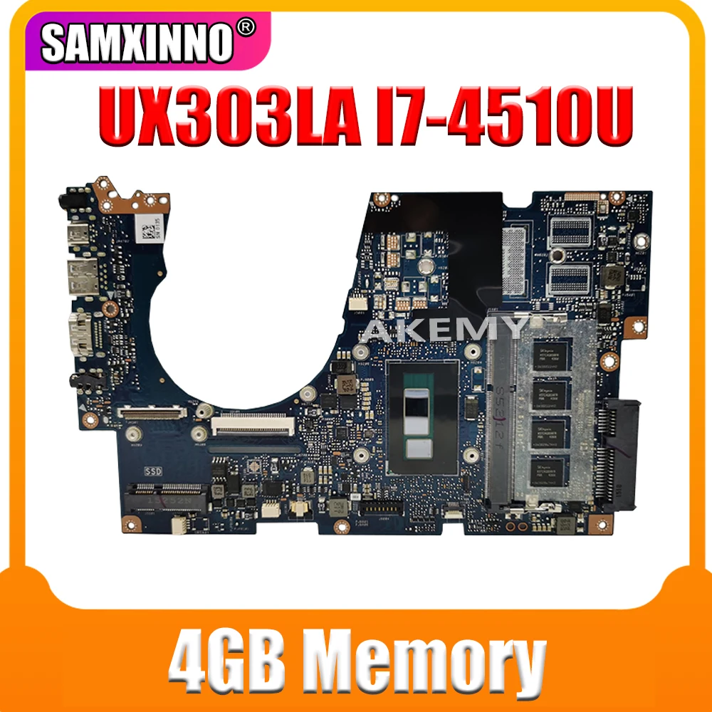 UX303LA материнская плата для ноутбука For Asus UX303 UX303L UX303LG UX303LN REV2.0 I7 процессор 4 Гб