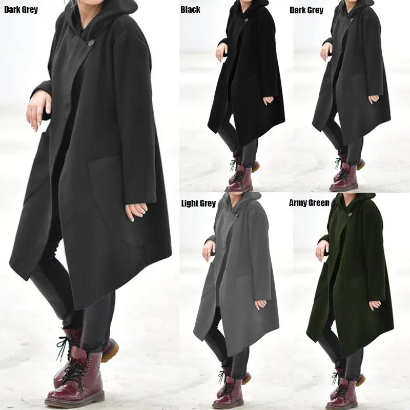 Promo  Women Coats Jackets Celmia 2019 Autumn Winter Hoodies Sweatshirts Long Hooded Tops Casual Loose Asy