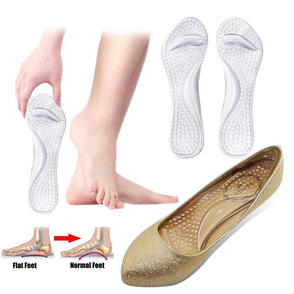 Delidge Orthopedic Insoles for Women Shoes Flat Feet Arch Support Silicone  Gel Insoles for High Heels Inserts Foot Massager Shoe Pads(Orthopedic  Insoles) : Amazon.in: Shoes & Handbags