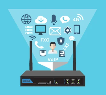 

UC100-1S1O Dinstar 1*FXS+1*FXO VOIP Gateway