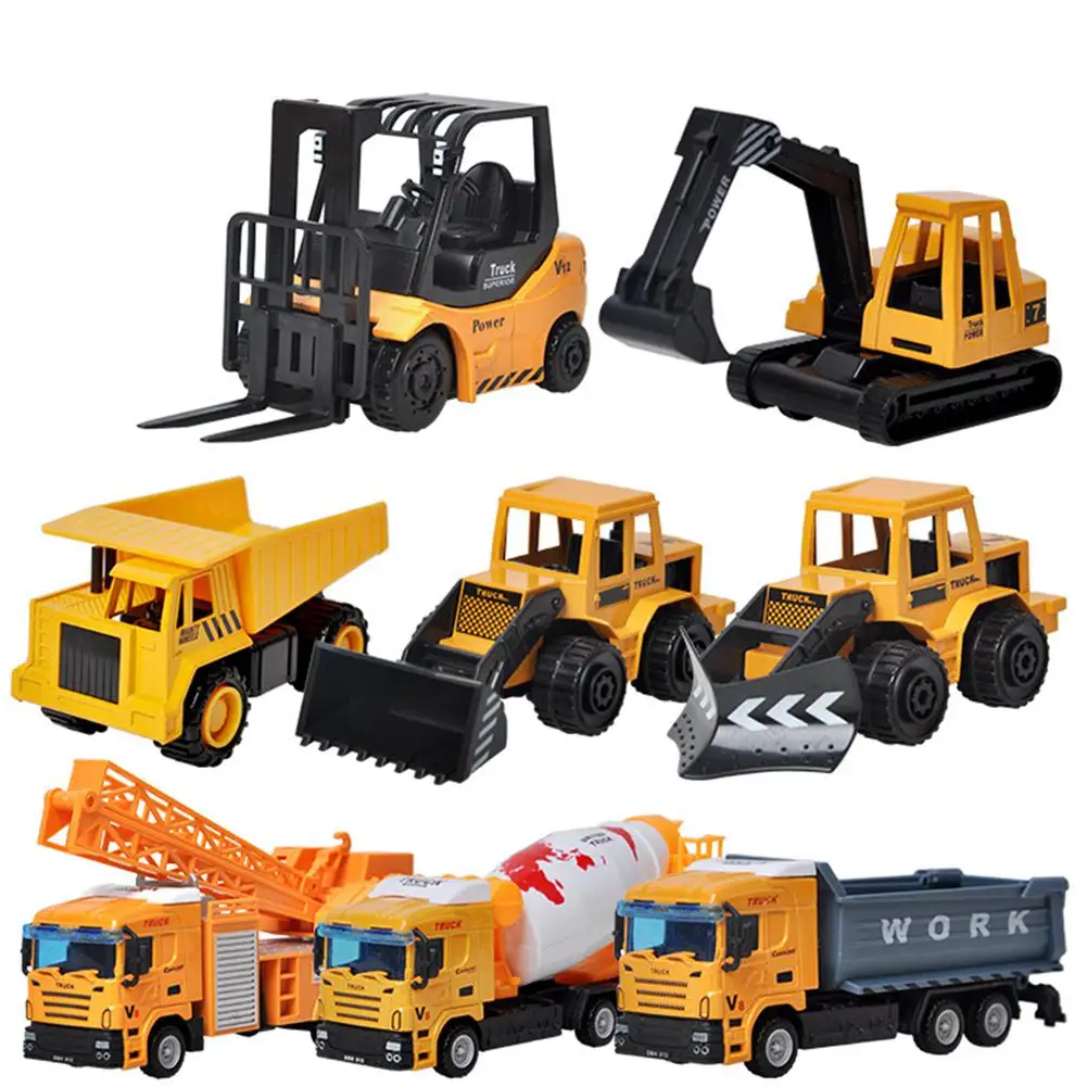 Инженерная машинка из сплава игрушка для детей инерционная техника тяговый кран