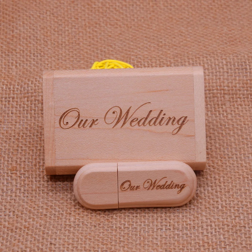 (10 шт. бесплатный логотип на заказ) Деревянный usb + коробка флеш накопитель 4 ГБ 8 16 32