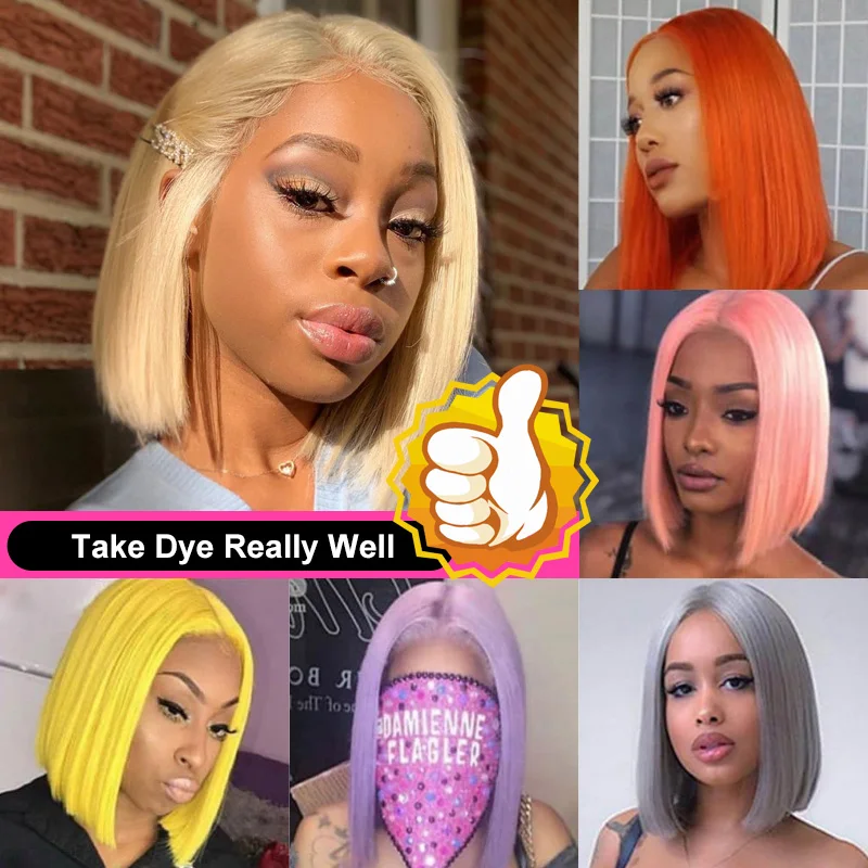 13x6 Bob Wig 613 Honey Blonde 13x4 Lace Front Human Hair Wig Remy Brazilian Short Straight Colored 5x5 Closure Wigs Women lace front wig human hair wigs