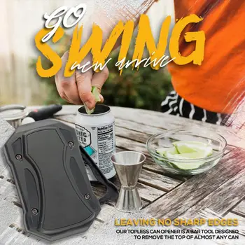 

Professional Effortless Openers Go Swing Topless Can Opener Bar Safety Easy Manual Can Opener Kitchen Tool Beer Bar Accessories