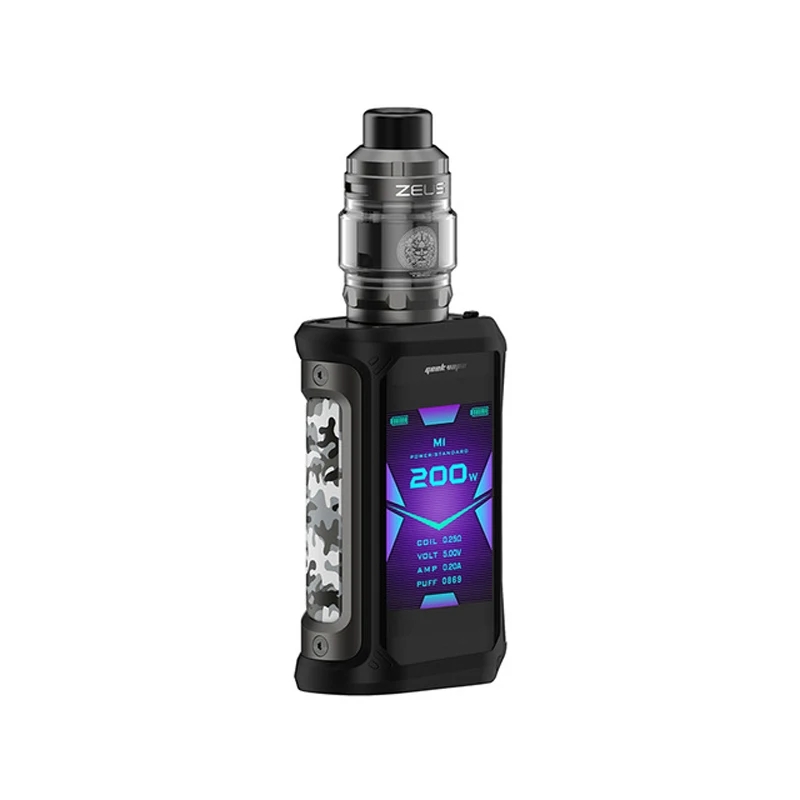 Gunmetal Camo 2 шт.! GeekVape Aegis X Zeus Комплект 200 Вт коробка мод с 5 мл Zeus Sub Ом бак подходит сетка Z1/Z2 KA1 катушка электронная сигарета Vape комплект - Цвет: Gunmetal Camo