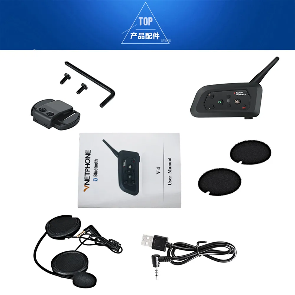 V4-1200 bluetooth-наушники для мотоцикла, полнодуплексные наушники в режиме реального времени, шлем, Bluetooth, рация, гарнитура для езды на велосипеде, спорта